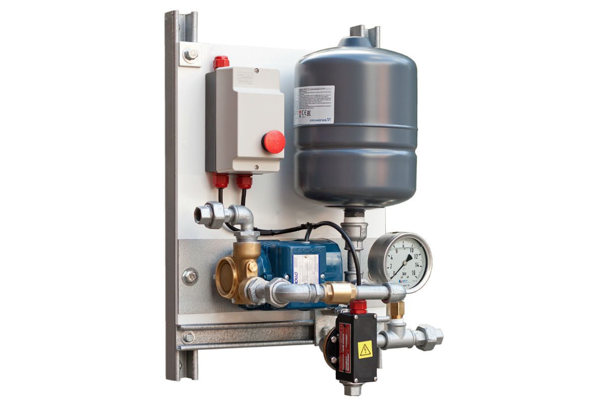 Alarm valve booster pumps
